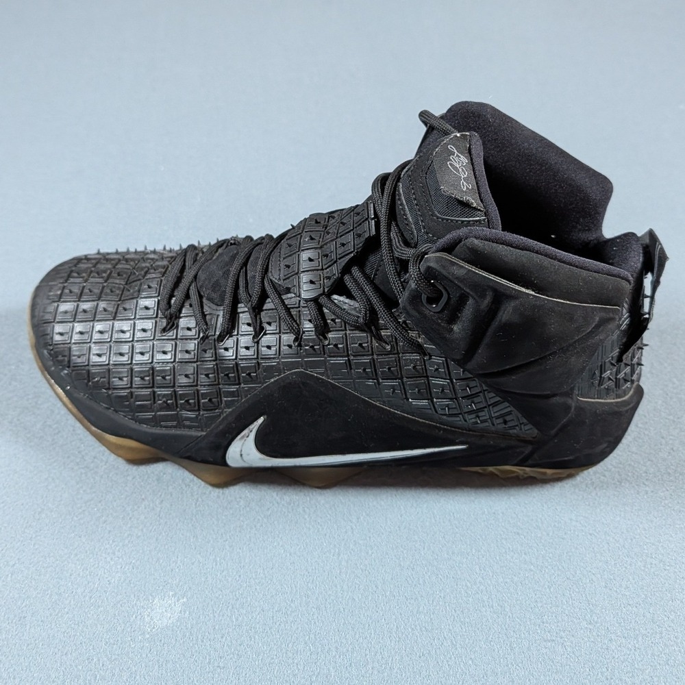 Nike LeBron 12 Rubber City Basketball Shoes Mens Black Silver 705412-001